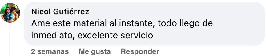 Comentario de Nicol Gutiérrez: amé este material al instante