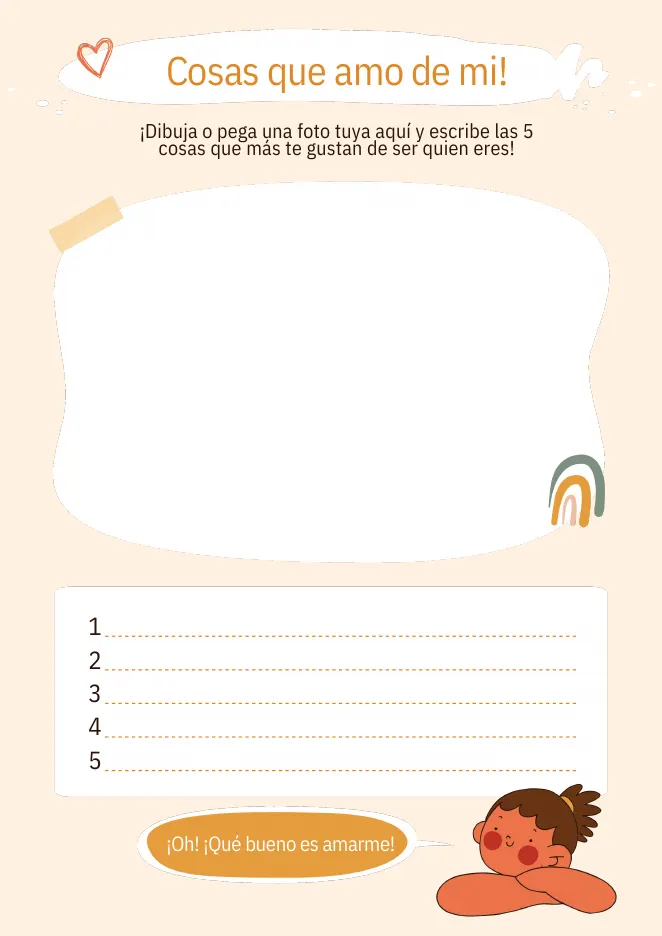 Actividad Cosas que amo de mí
